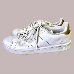 adidas Women 10 Bronze Sneakers Tooled Stripe Logo